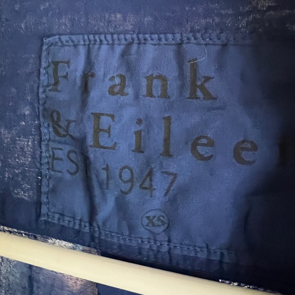 Frank & Eileen voile colbalt blouse xs oversized